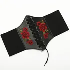 Женский винтажный корсет на шнуровке, широкий эластичный пояс на талии