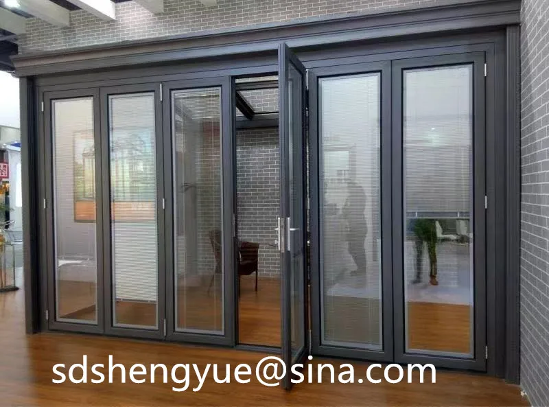 5 мм + 20A полые складные двери из закаленного стекла 144 дюйма * 96/3658 2438 1 8 профиль