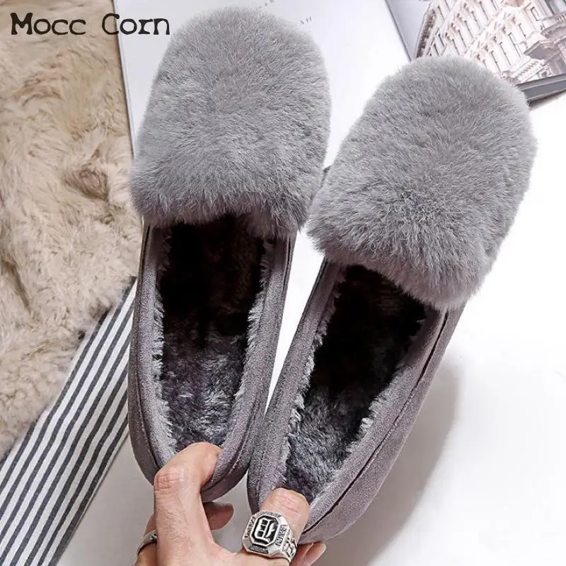 Женские Ботинки Зимняя обувь на плоской подошве Теплые повседневные ботильоны