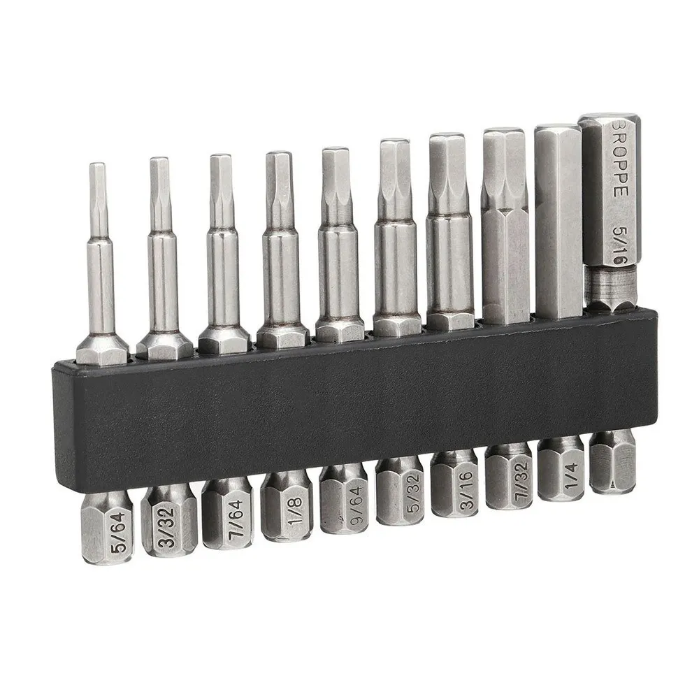 Hex Head Allen Wrench Drill Bit Set Quick Release Magnetic Screwdriver Tip Long Bits 10pcs | Инструменты