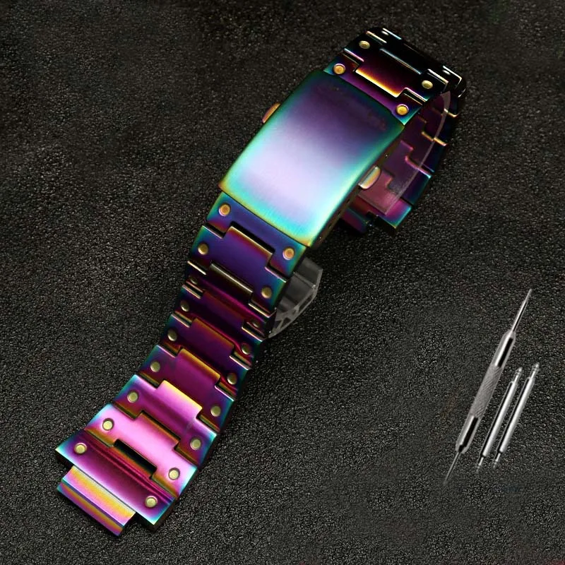Ремешок из нержавеющей стали для casio GW-M5610 DW5600 GW-5000 DW-5030 G-5600 ремешок для наручных часов и рамка чехол прочный металлический браслет