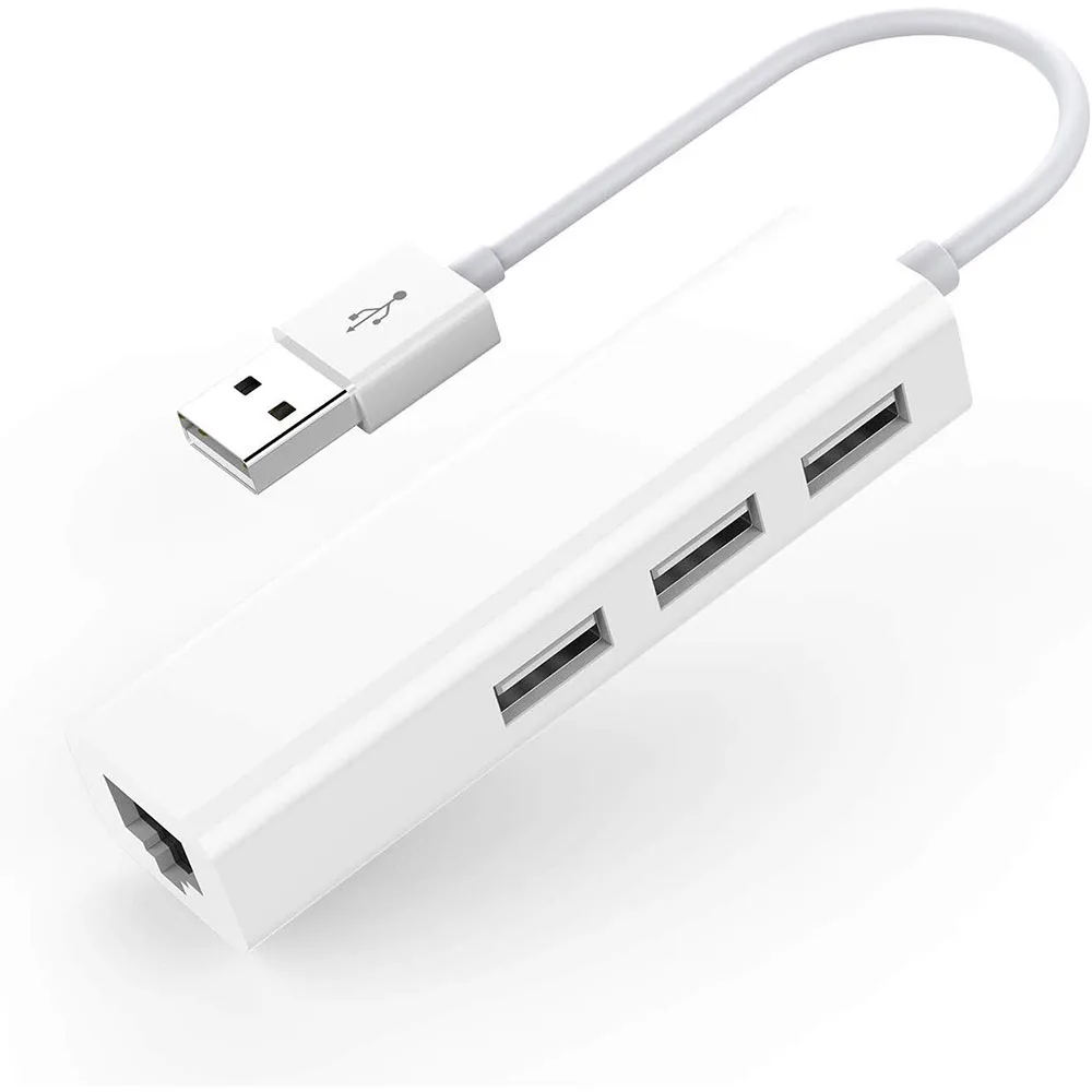 С 3 портами (стандарт 2 0 Порты концентратор с USB Ethernet RJ45 сетевой адаптер для