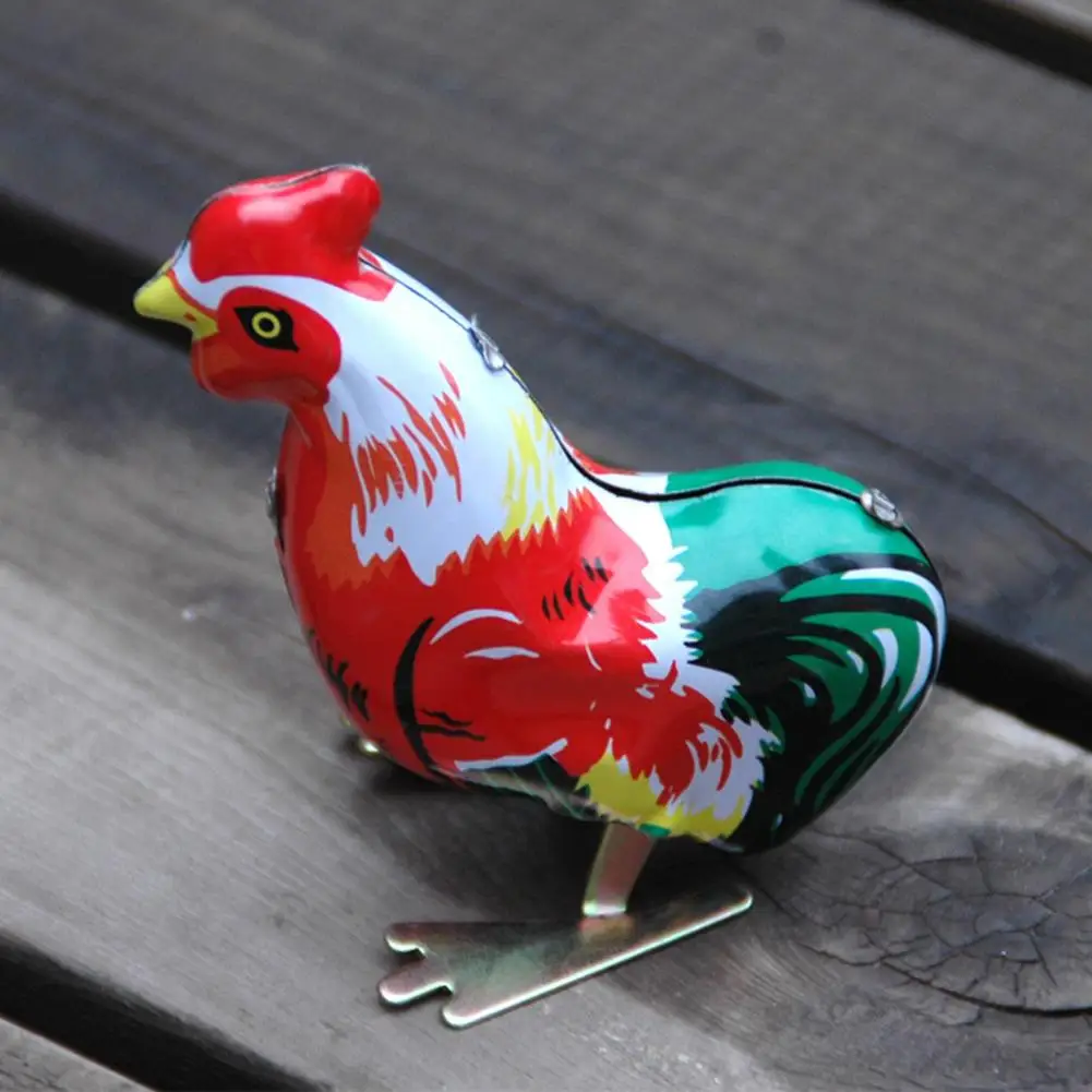 

Cute Cartoon Animal Kids Classic High Quality Tin Wind Up Clockwork Toys Jumping Chicken Vintage Toy For Children Boys Education