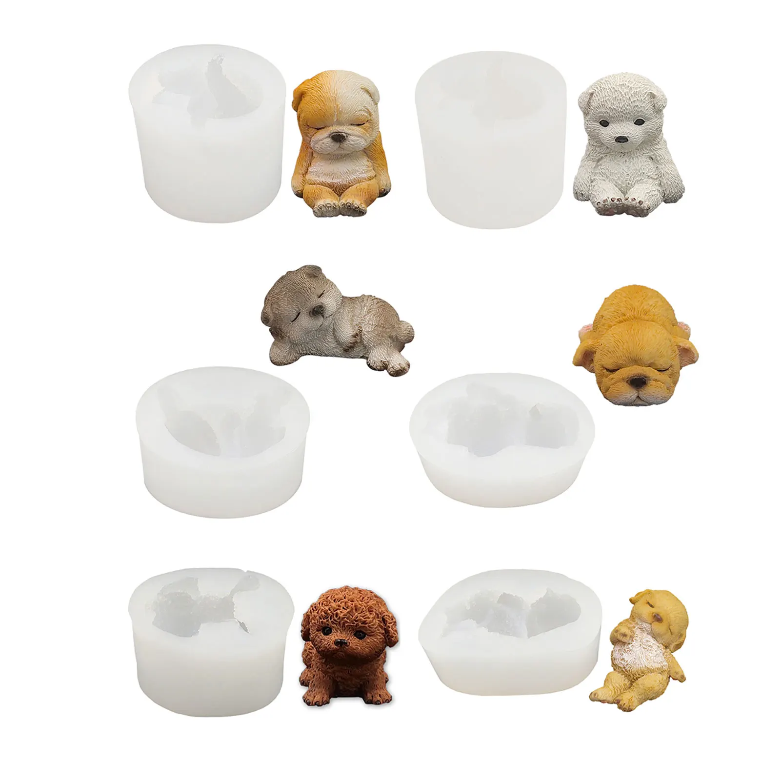 

Щенок силиконовые формы торт шоколадный мусс Fondant Mold животное, кекс изготовление пресс-формы для торта украшения ароматерапевтическая Свеч...