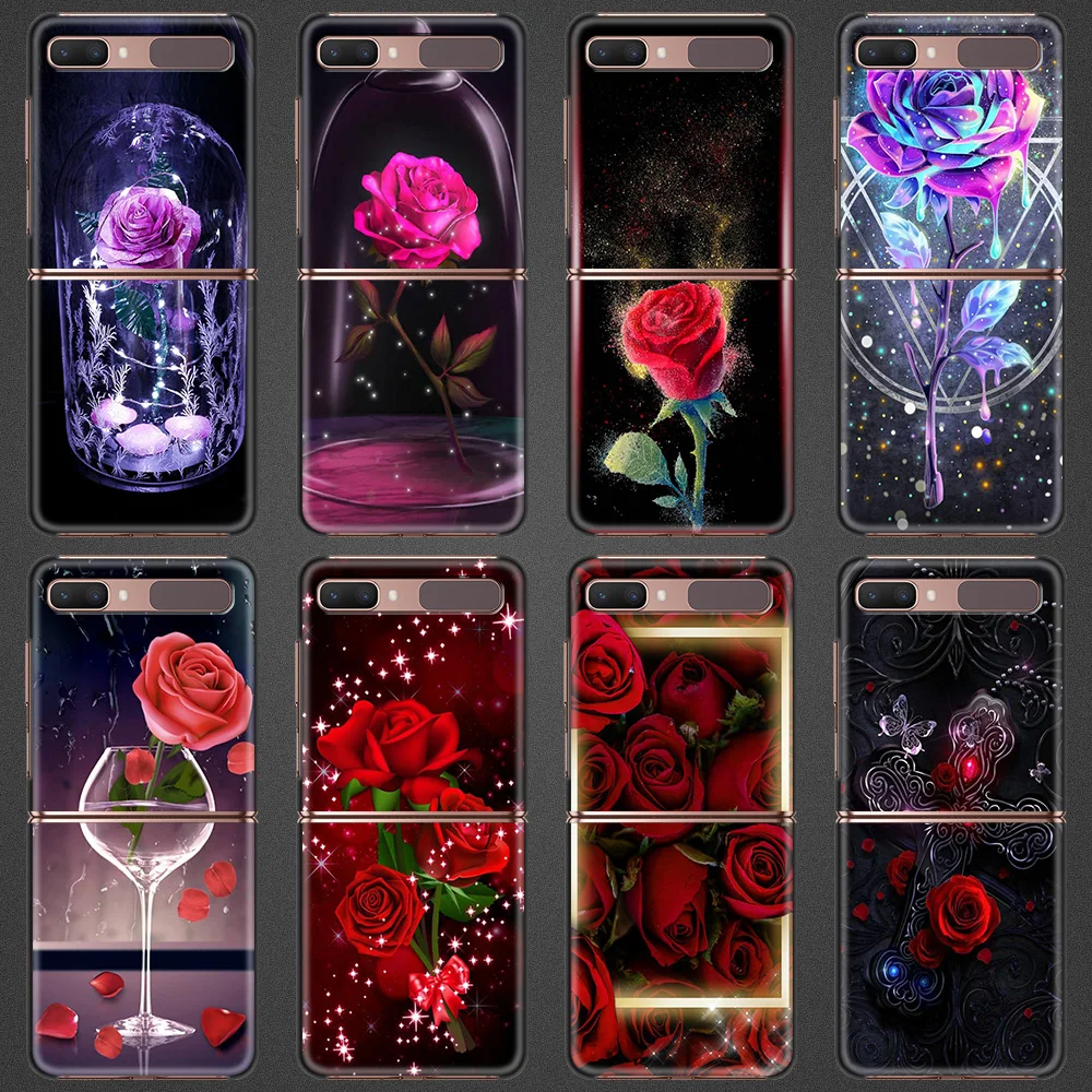 

Red Roses Phone Cover For Samsung Galaxy Z Flip Case Slim Hard PC Phone Cases For Galaxy Z Flip Flip3 5G Luxury Shell