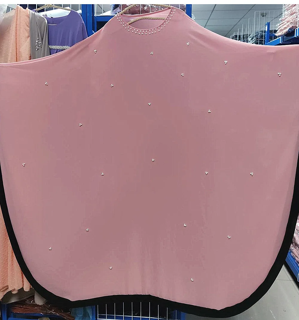 

Summer fashion 2020 new arrival pink color muslim plus size long abaya