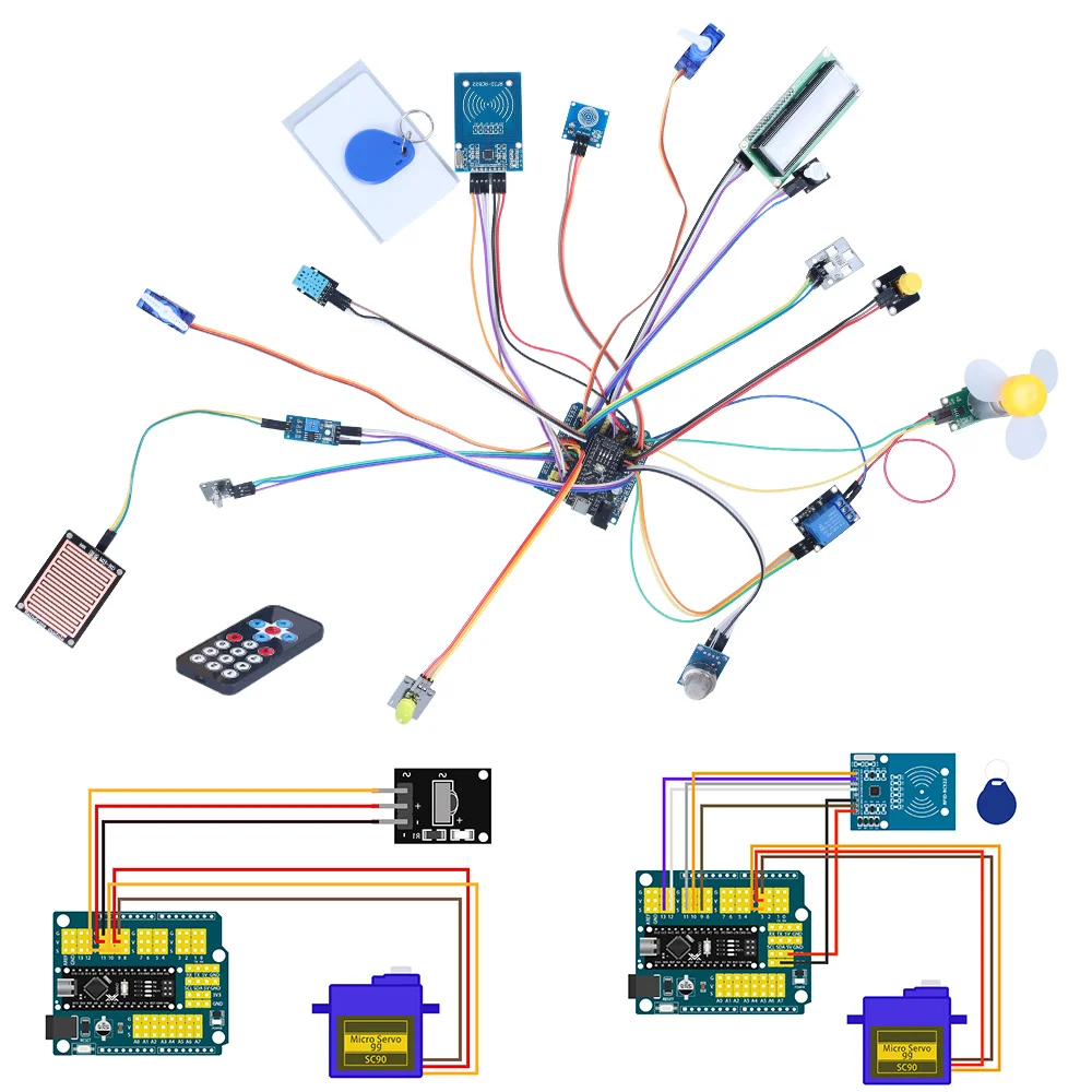 Электронный комплект Zhiyitech DIY для Arduino Nano Iot стартовый набор умного дома с печатной
