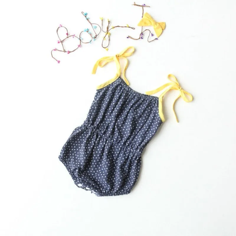 Модный Топ пуловер без рукавов для маленьких девочек Хлопковый комбинезон