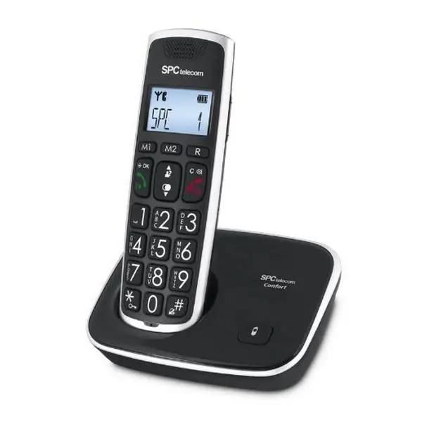 SPC 7608N Телефон DECT с большими клавишами AG20 ID LCD ECO Black|Телефоны| |