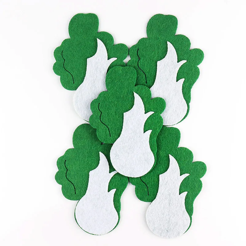 Нашивки из фетра с изображением капусты для самостоятельной сборки детских книг