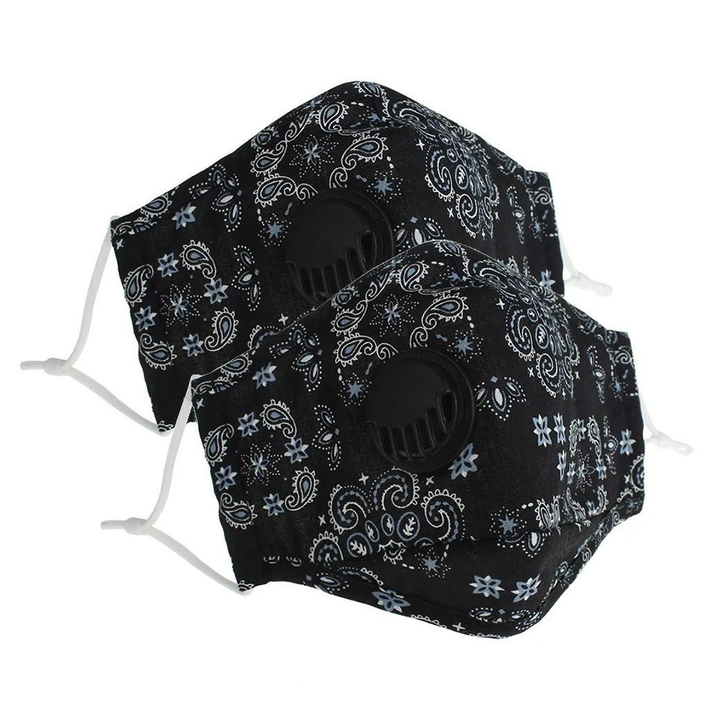 2 шт. модные маски для лица взрослых цветочный ветрозащитный маскарадный