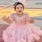 Платье принцессы с пачкой и блестками для девочек, на 1-й день рождения