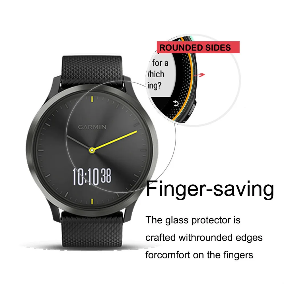 2 упаковки для Garmin Vivomove HR 0,3 мм 2.5D 9H защита экрана из закаленного стекла Ультрапрозрачная Защита от царапин для garmin