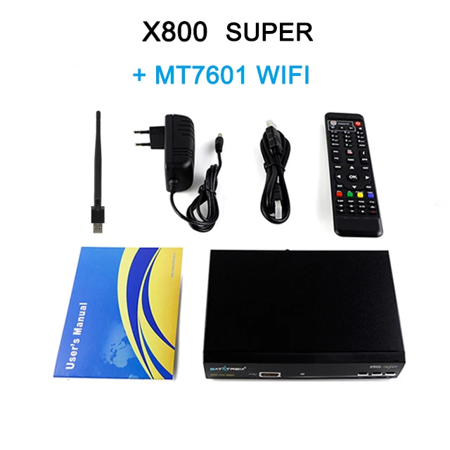 Satxtrem X800 супер HD Ccam спутниковый ресивер с MT7601 Wifi USB DVB S2 1080P рецептор ТВ тюнер приемник Azamerica Испания - Цвет: with usb wifi