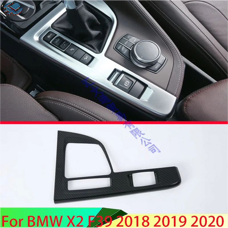 

Для BMW X2 F39 2018 2019 2020 автомобильные аксессуары ABS Хромированная панель переключения передач Крышка центральной консоли отделка рамка стикер д...