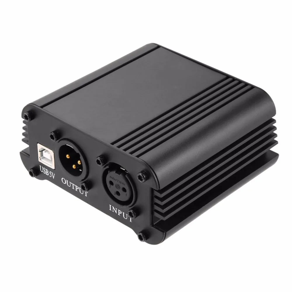48V 1-канальный Phantom Питание с один XLR аудио кабель для конденсаторный Студийный микрофон милый кролик вибратор секс-игрушка для женщин, Запись оборудование