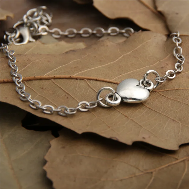 1 шт. серебряный цвет сердце любовь Бесконечность богемное звено цепи из сплава