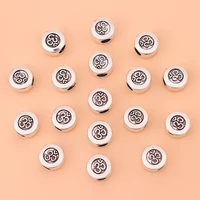 50pcslot silver color yoga om spacer beads for diy bracelet jewelry making findings accessories 10mm