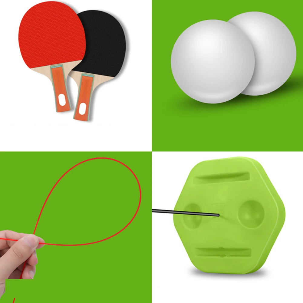 14 шт. портативный Настольный теннис тренажер для настольного тенниса мягкий вал