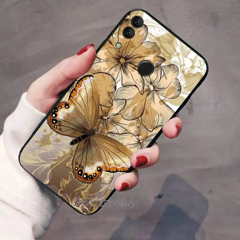 

Beautiful Flower Leaf Phone Case For Huawei Honor view 7a5.45inch 7c5.7inch 8x 8a 8c 9 9x 10 20 10i 20i lite pro