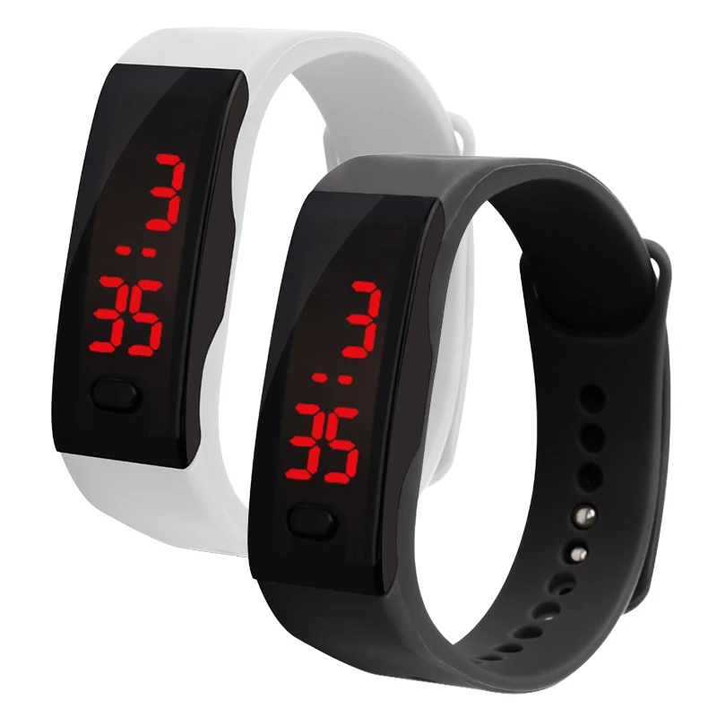 Модные детские часы светодиодные спортивные мужские и женские для мальчиков