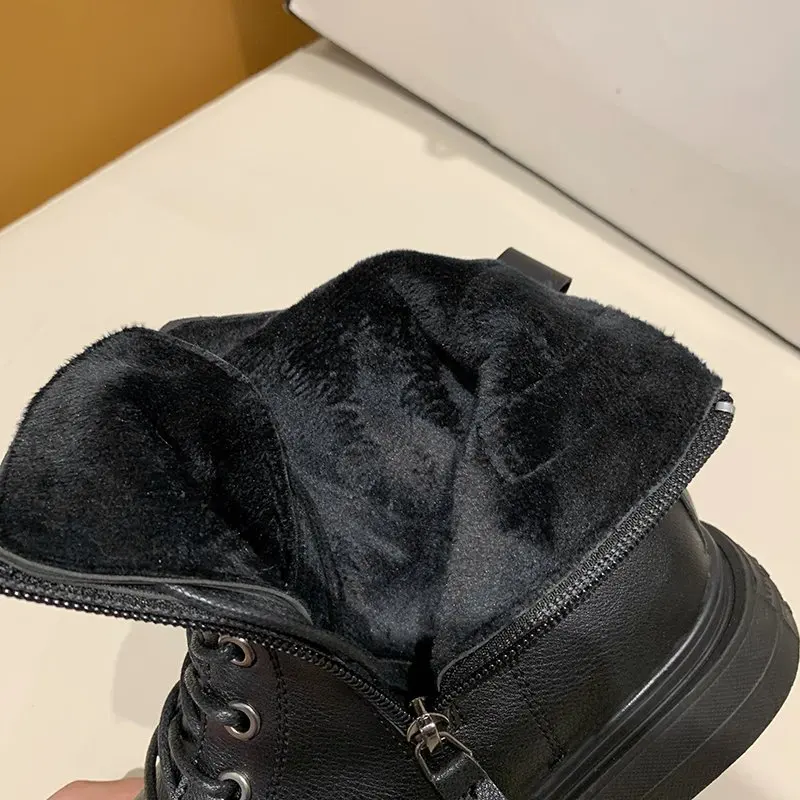 Женские ботинки новинка 2020 зимние мотоциклетные с пряжкой женские на низком