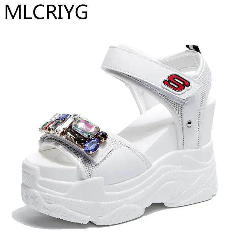 

2021 Summer Fashion Velcro Women Sandals New Comfortable Open-toed Outdoor Women Sandals Color Matching Platform Women Sandals