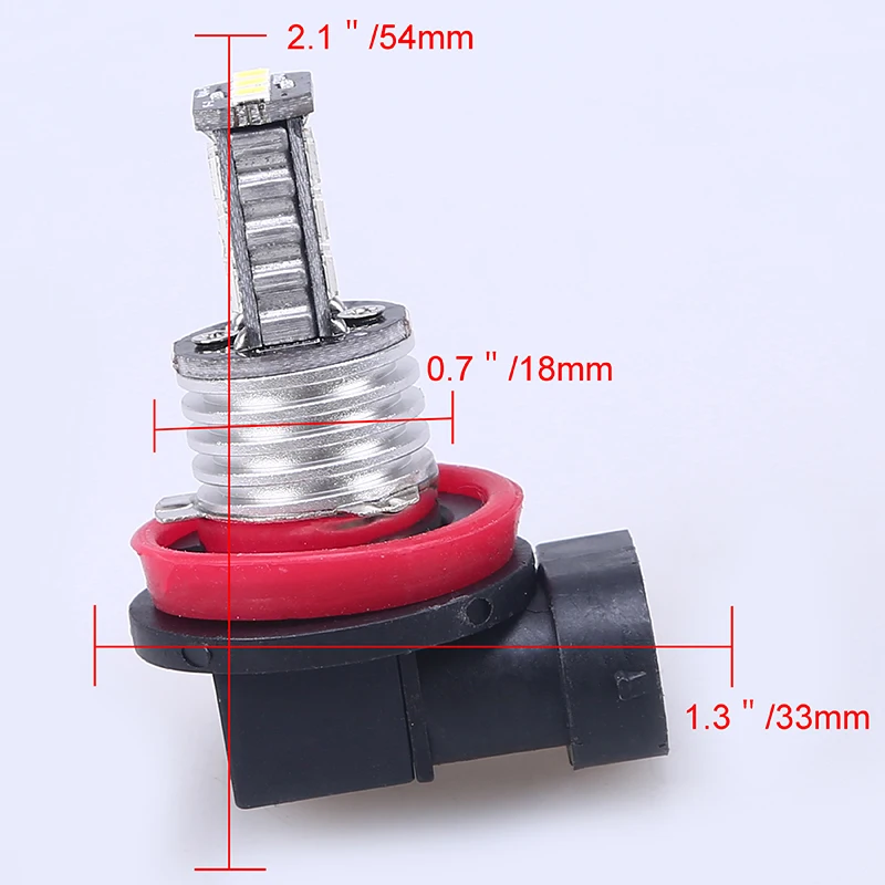 Автомобильный светильник posbay H11 15 SMD 12 В светодиодный белый яркий головной лампа
