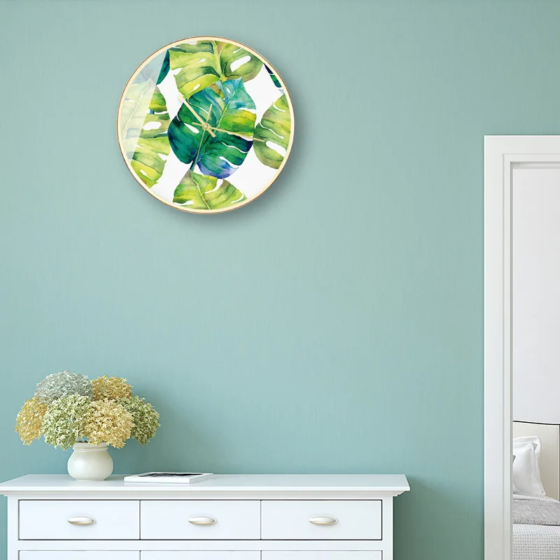 Зеленые настенные часы в скандинавском стиле креативные Современные Простые