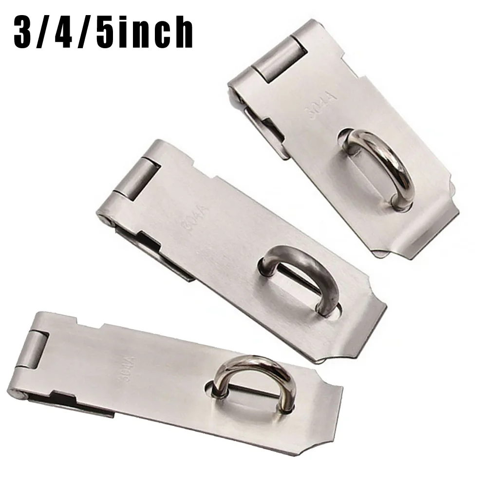 

Hardware Door Bolt Silver Stainless Steel Padlock Buckle Screws Cupboards Lock