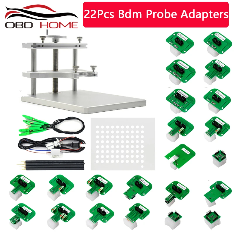 

Светодиодный рамка фонового режима отладки полный набор Нержавеющая сталь 22 шт BDM Адаптеры для FGTECH BDM100 ЭБУ чип инструмент настройки с зондо...