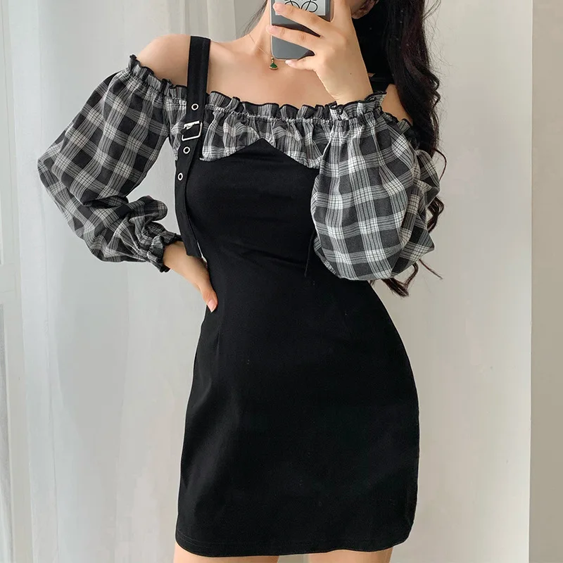 NCLAGEN 2020 летнее женское модное художественное клетчатое платье с длинным рукавом