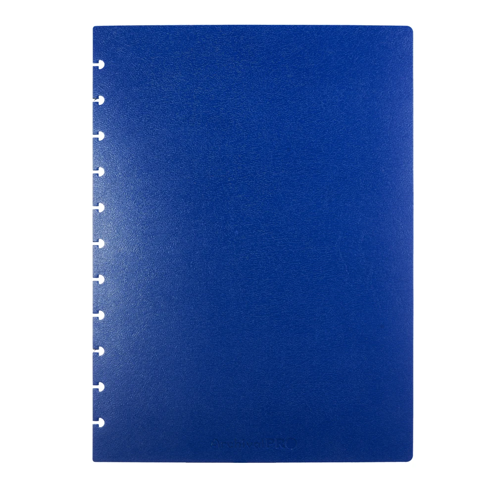 Blue Блокнот формата А4 с вкладышем, Обложка для ноутбука, студенческий блокнот с вкладышами, Тканевый блокнот с грибовидным отверстием, бизнес-блокнот - Цвет: Blue