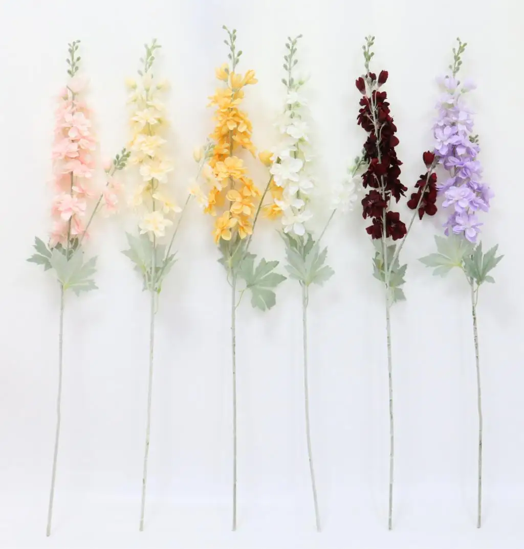 87 см фиолетовый delphinium DIY букет орхидей Шелковый гиацинт Континентальный Искусственные цветы Свадебные, домашние, вечерние, рождественские украшения