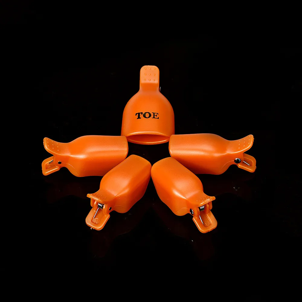 2019 Female Novelty 5 Piece Toenails Soaked Clip Cap Gel Nail Art Tips Reusable Makeup Remover | Manicure Tools