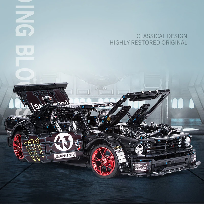 technics 2.4GHZ Remote radio control building block 1:8 scale ford mustang GT sport car model app rc toy collection for gifts