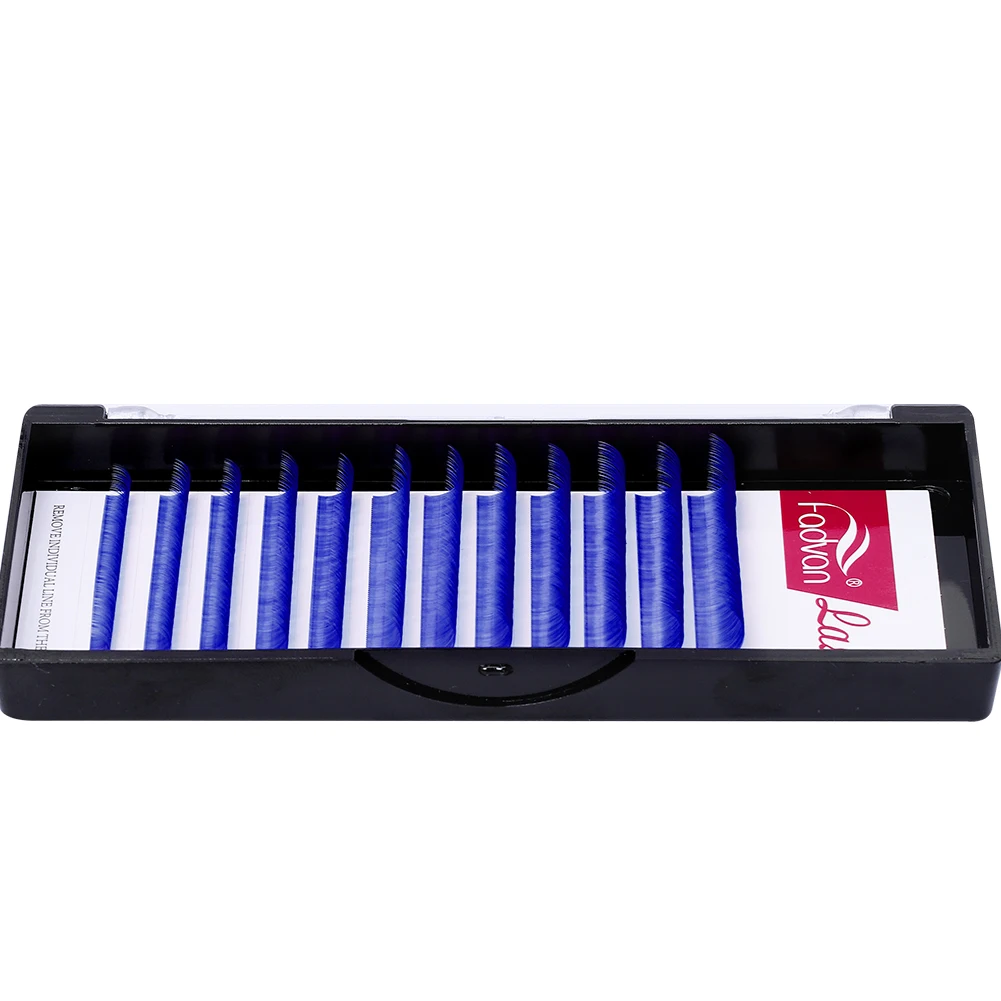 

FADVAN Blue Eyelashes Individual Eyelash Makeup 12 Lines Blue Color High Quality Super Soft Natural Faux Mink Extension lashes