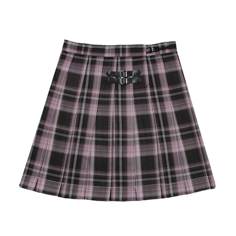 

Kawaii JK Skirt Harajuku Plaid Pleated Mini Skirt 2021 New Women Girl Summer High Waist Cosplay Lolita Preppy Style Sweet School