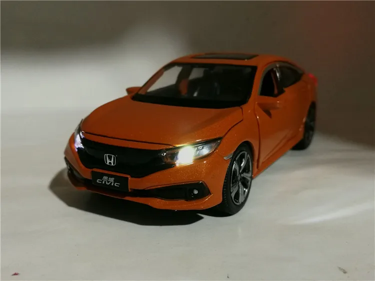 1/32 весы HONDA CIVIC моделирования игрушечного автомобиля металла литья под давлением модель с отступить звук светильник детские игрушки подарок на день рождения