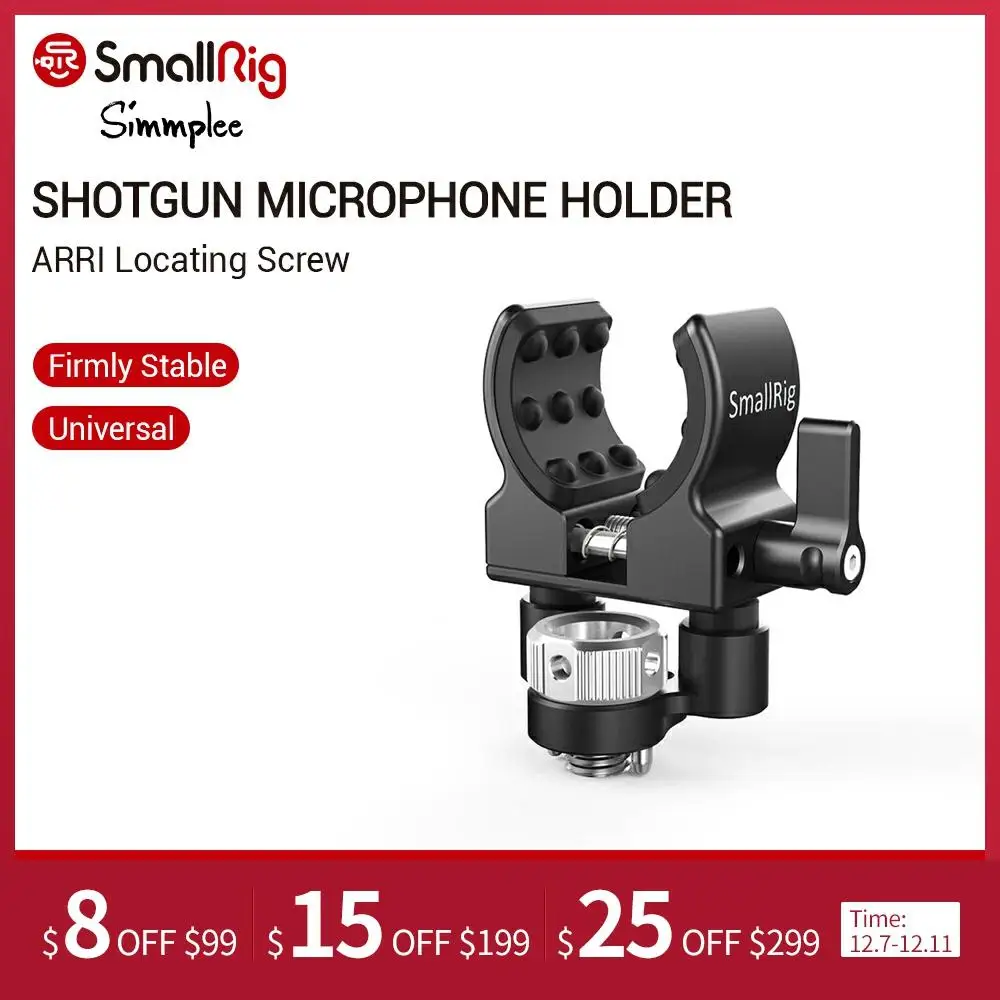 Держатель микрофона SmallRig с винтовым креплением ARRI для микрофонов диаметром 19 25