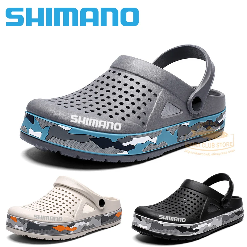 

Обувь для рыбалки SHIMANO, пляжные сандалии, Уличная обувь, камуфляжные дышащие шлепанцы Daiwa, мужские летние Нескользящие мягкие водные туфли, ...