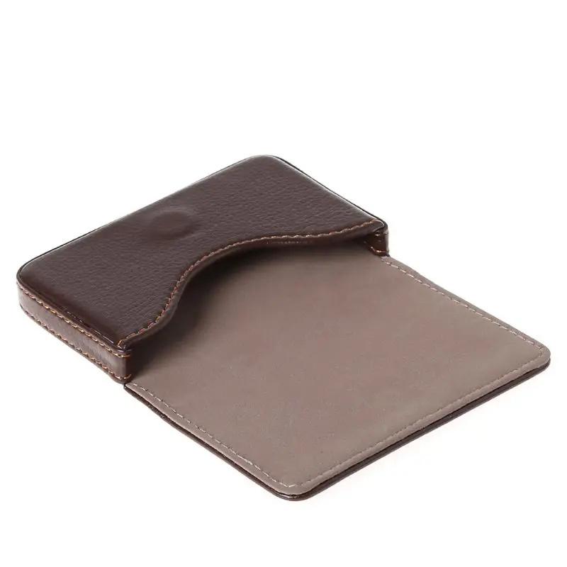 Портативный деловой бумажник для кредитных карт с карманом кожаный