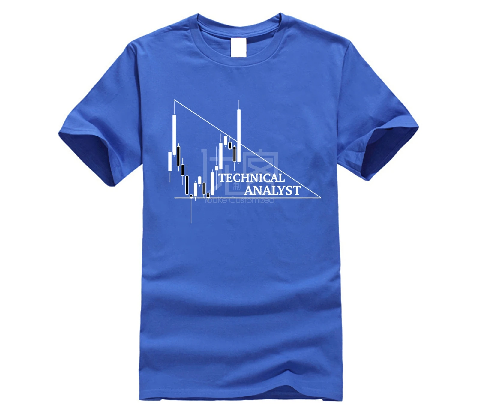Пользовательские Forex технический аналитик Мужская футболка круглый воротник