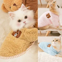 velveteen puppy cartoon fleece spring of middle and small dog the cat pet clothes cat costume pet chihuahua cat outfit