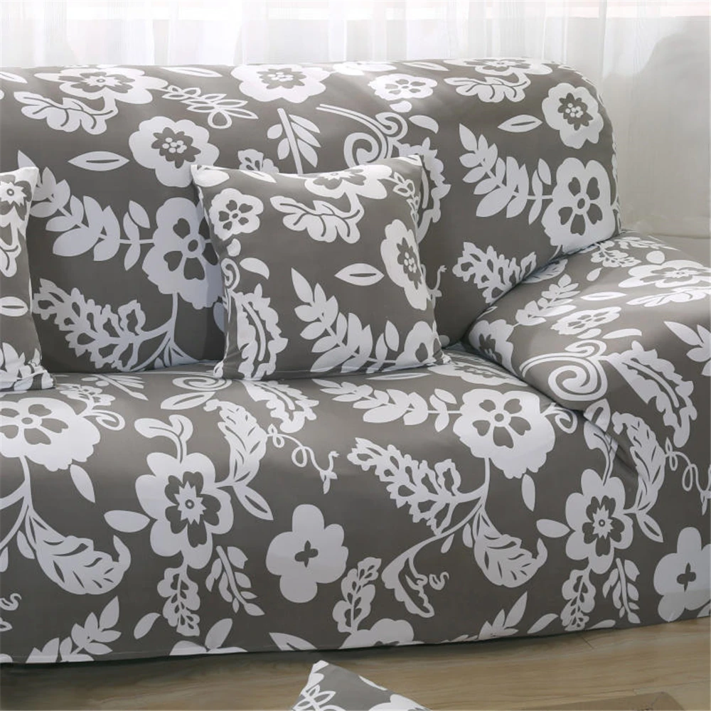 

Grey Floral Sofa Covers for Living Room Sectional Corner New Nonslip Sofa Cover Elastic Couch Cover L Shape Sofa Slipcover