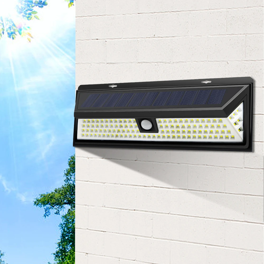 

Solar Power LED Lamp Outside Patio Courtyard Garden Wall Light Outdoor Motion Sensor Light For Pathway Garage Night Lighting