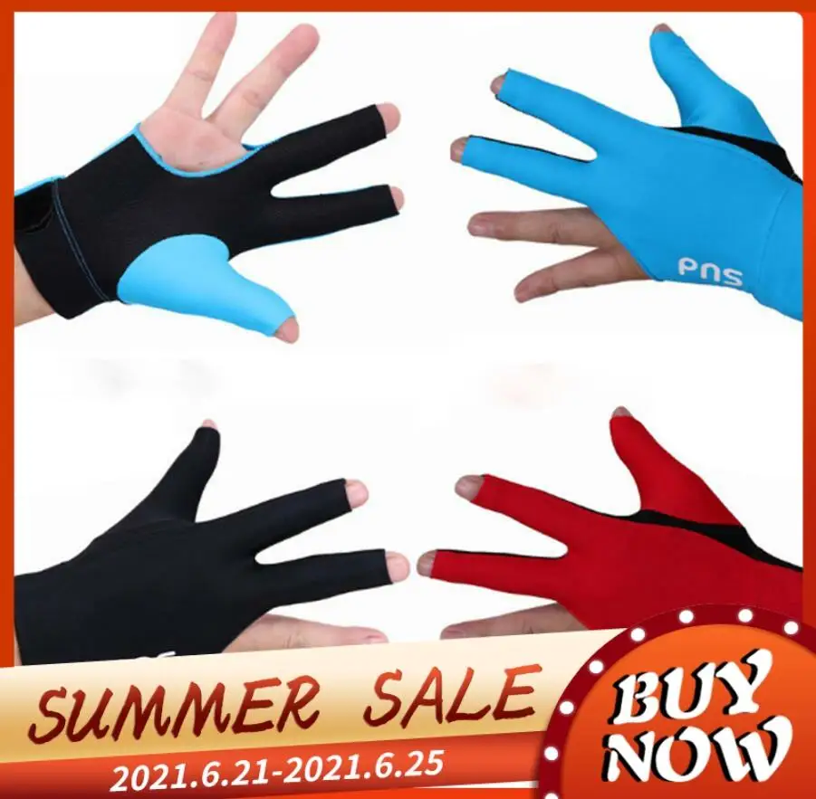 

PNS Billiard Gloves Pool Gloves Snooker Glove Left Right Hand Billiards Three Finger Gloves Professional Durable Pool Cue Glove