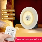 Новый сверхъяркий Cob светильник для шкафа 3 Вт, светодиодный беспроводной пульт дистанционного управления с регулируемой яркостью, ночник для гардероба, дома, спальни, чулана, кухни