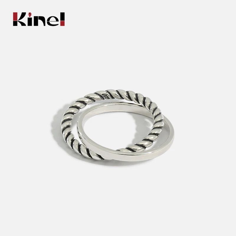 

Кинели Anillos Винтаж делает старый твист двойной крест кольца для женщин серебро 925 ювелирные изделия вечерние аксессуары, ювелирные изделия, ...