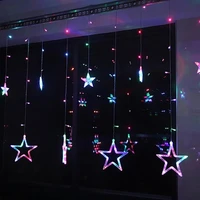 220v holiday lighting led fairy star curtain string luminarias garland decoration christmas wedding light 2m